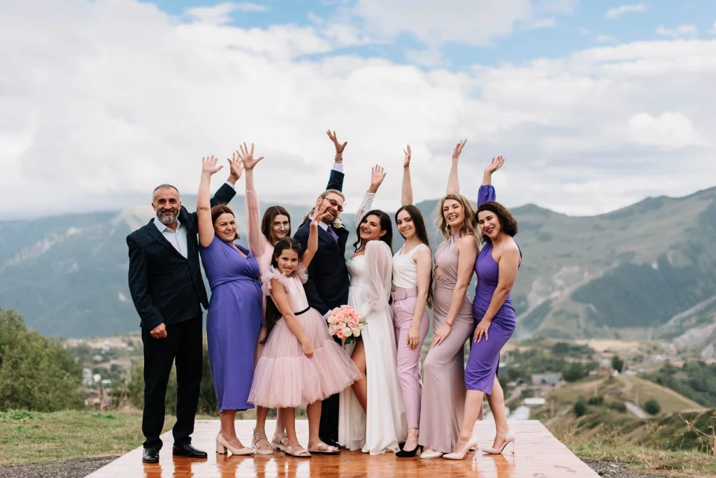 Свадьба с гостями в Грузии