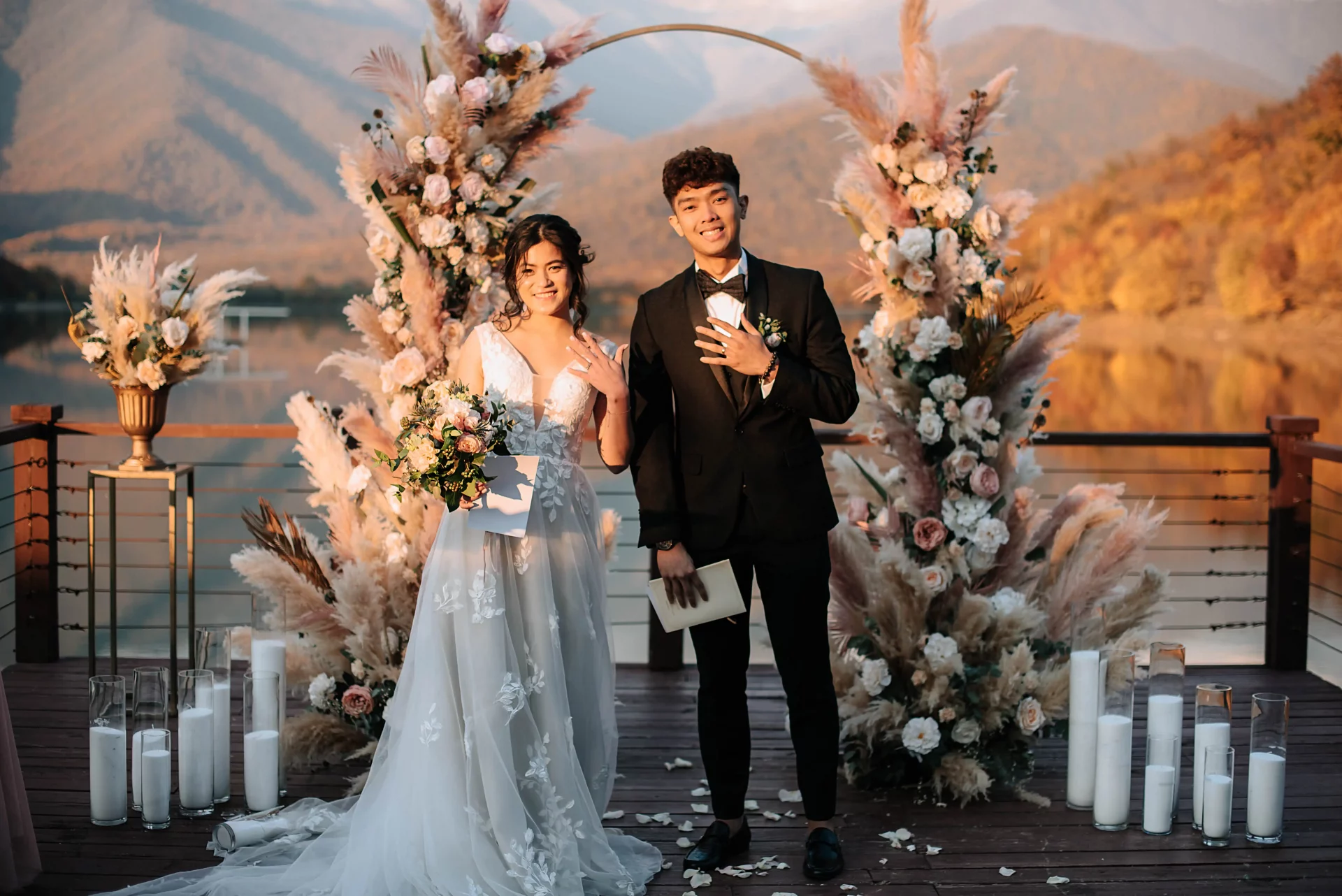 Свадьба у озера в Грузии