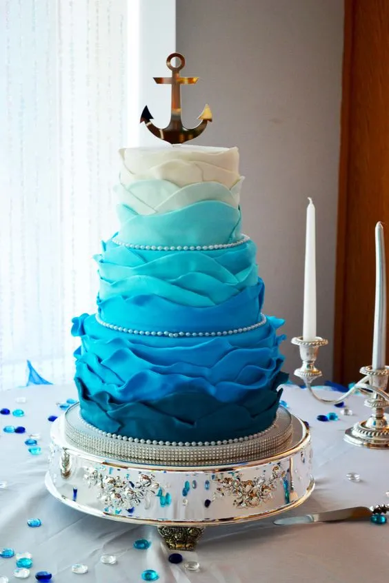 Свадебный торт в морском стиле для свадьбы в Грузии