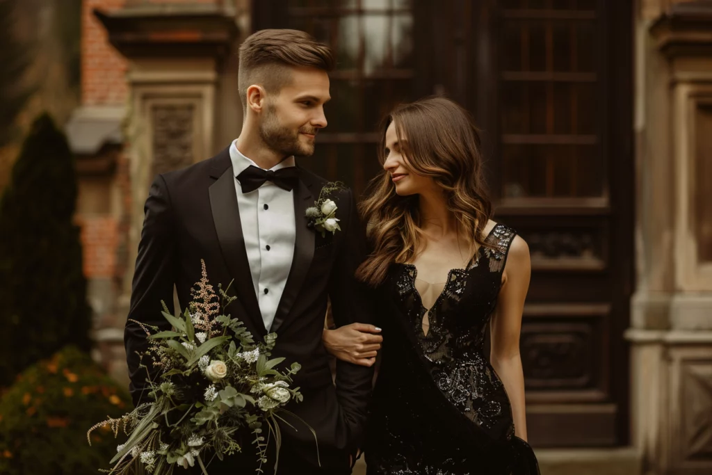 Свадебные наряды в черном цвете для свадьбы в Грузии