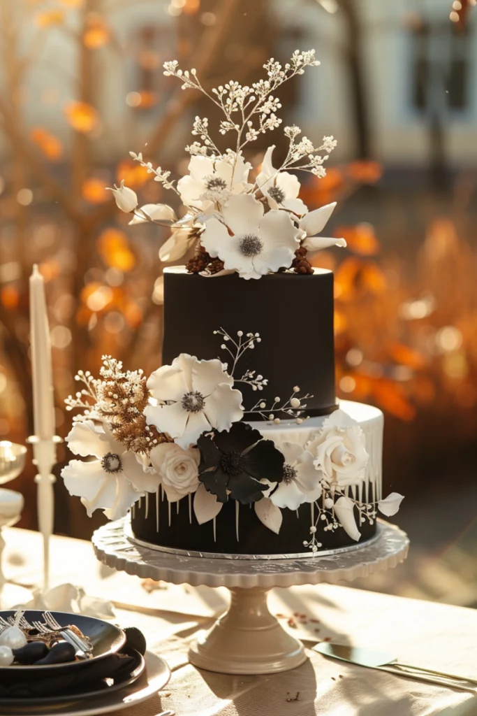 Черный торт на свадьбе в Грузии