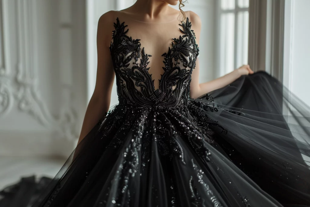 Черное свадебное платье в Грузии